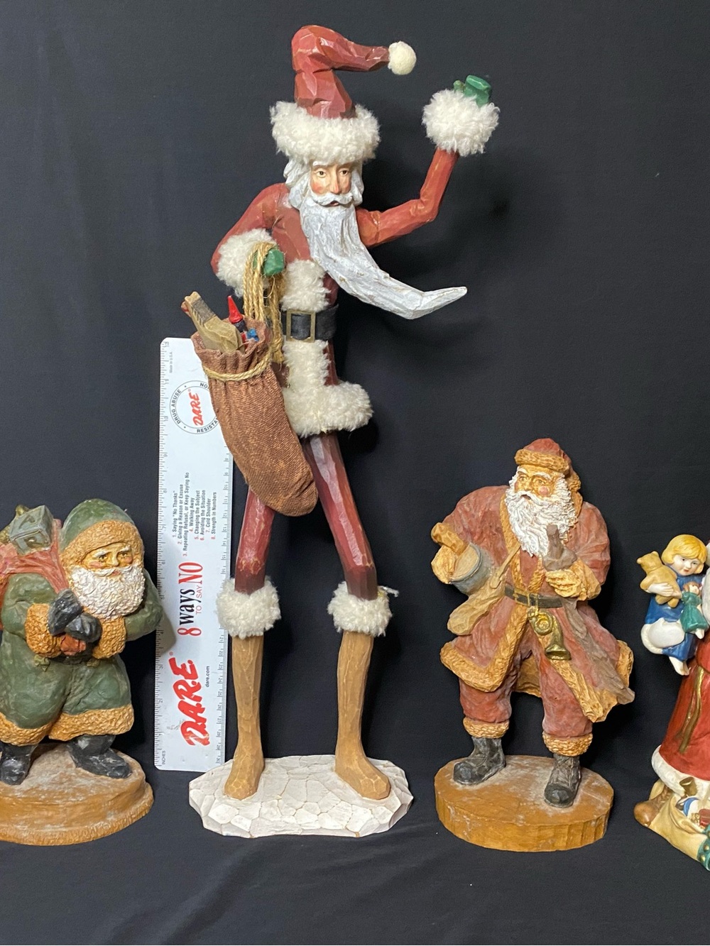 Festive Santa Figurines- Holiday Decoration